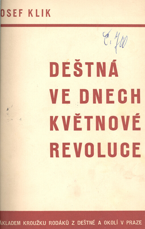 Deštná ve dnech květnové revoluce