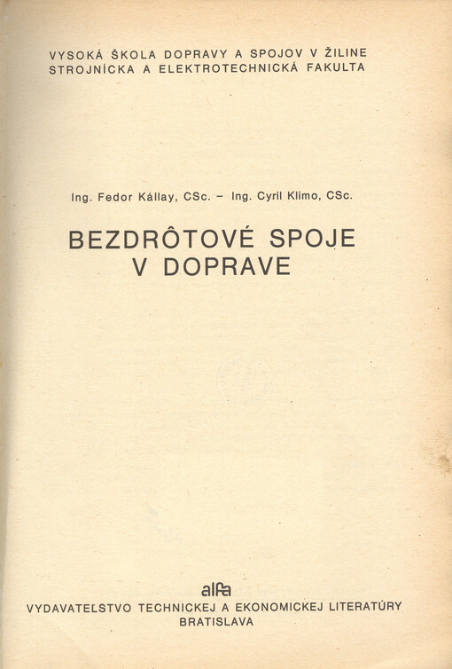 Bezdrôtové spoje v doprave