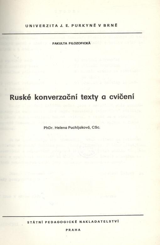 Ruské konverzační texty a cvičení