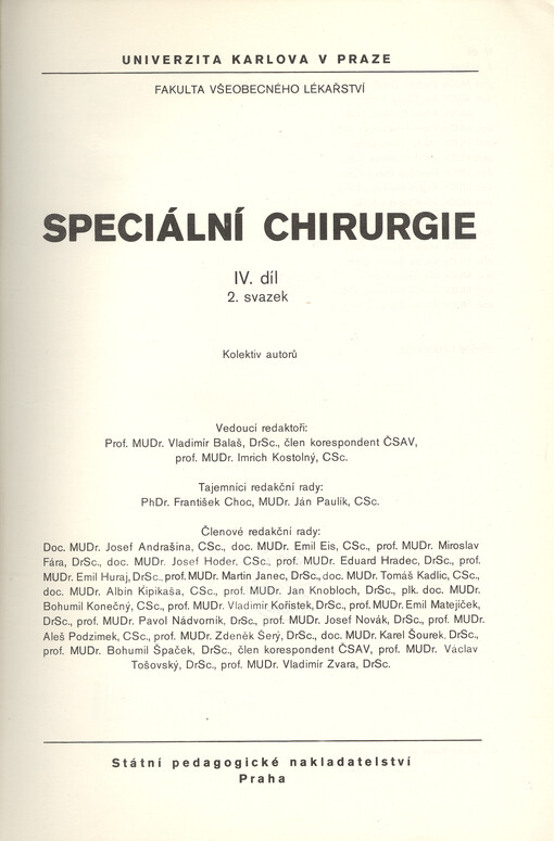 Speciální chirurgie.Díl 4, Sv. 2,Břišní chirurgie