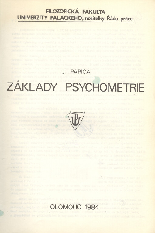 Základy psychometrie