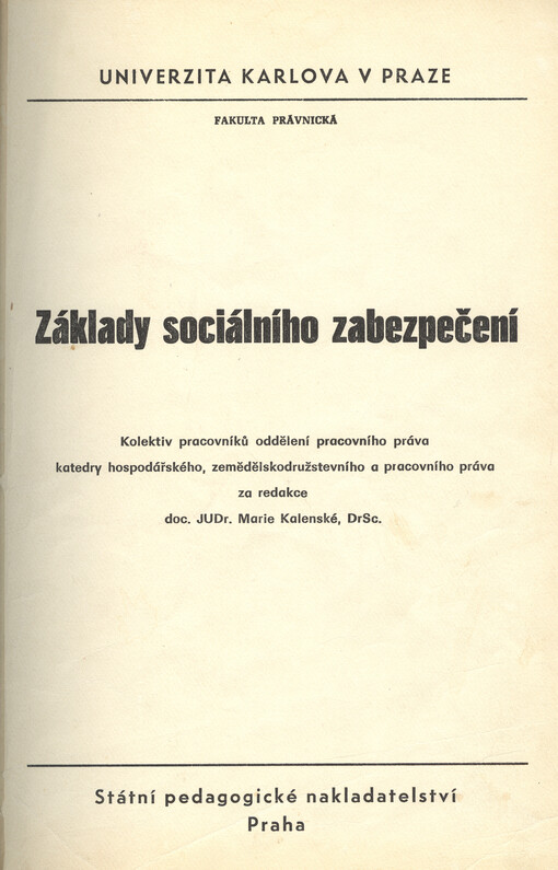 Základy sociálního zabezpečení