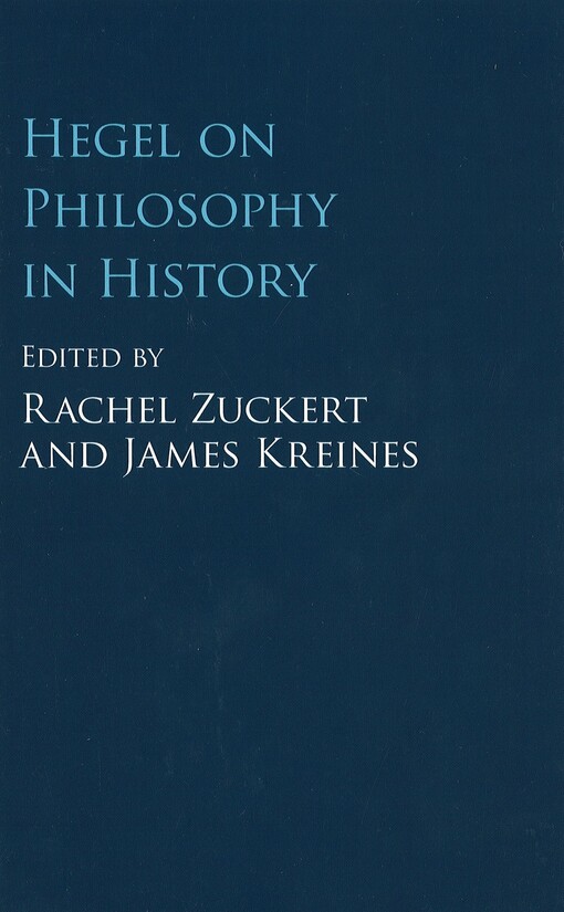 Hegel on philosophy in history