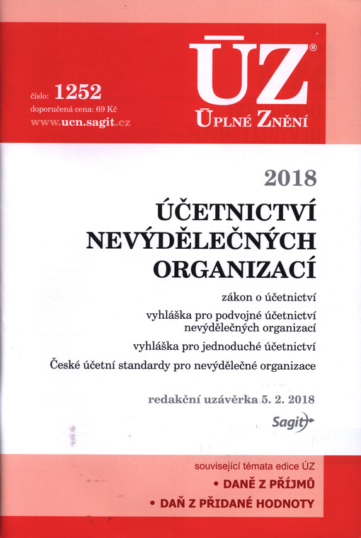 ÚZ č. 1252 Účetnictví nevýdělečných organizací 2018
