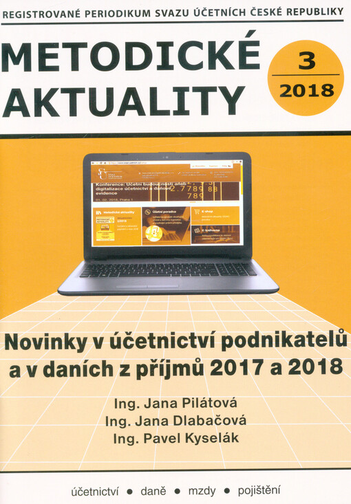 Novinky v účetnictví podnikatelů a v daních z příjmů 2017 a 2018