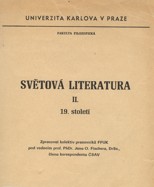 Světová literatura, 2, 19. století