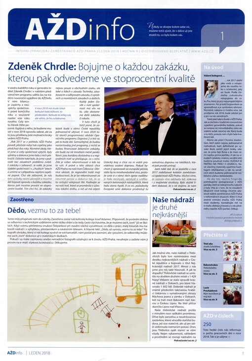 AŽD info : interní zpravodaj zaměstnanců AŽD Praha