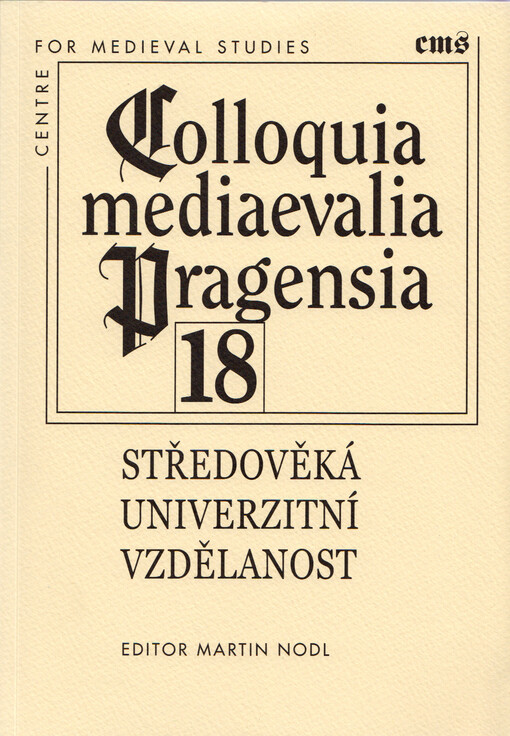 Colloquia mediaevalia Pragensia 18