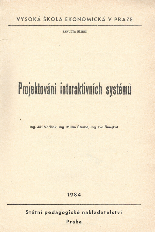 Projektování interaktivních systémů