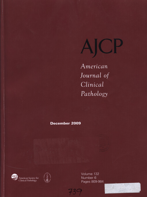 American journal of clinical pathology : official publication of the American Society of Clinical Pathologists