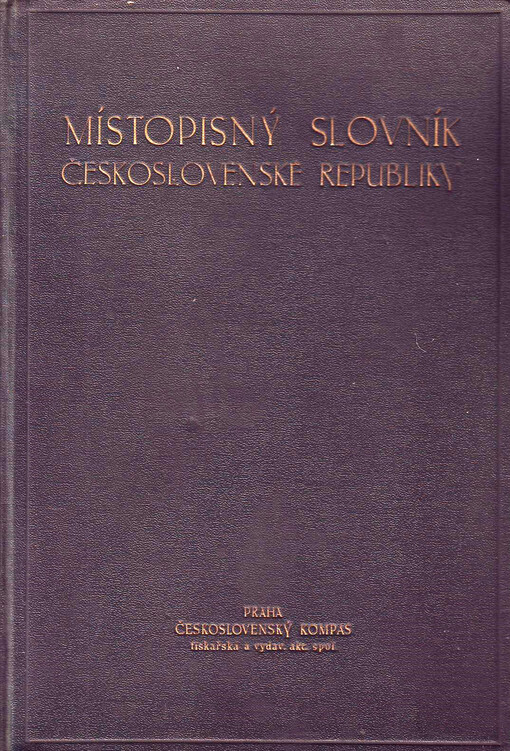 Místopisný slovník Československé republiky