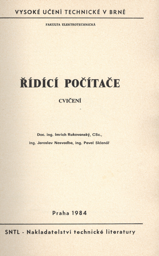 Řídící počítače : cvičení