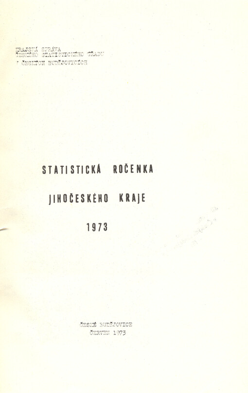 Statistická ročenka Jihočeského kraje ... = Statistical yearbook of the Jihočeský region ...