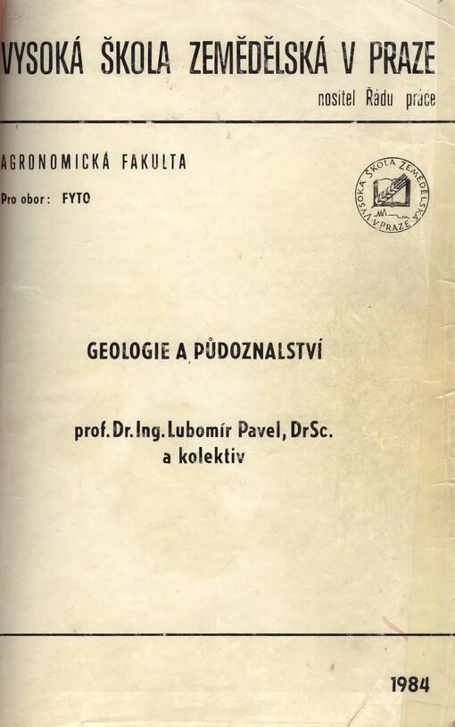 Geologie a půdoznalství