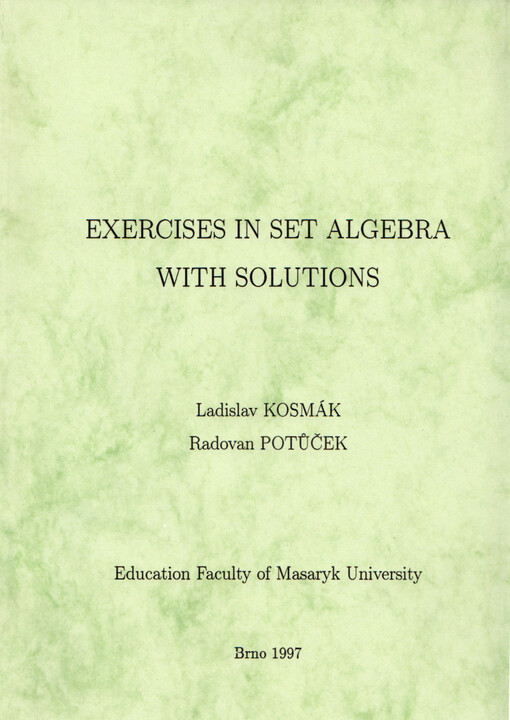Exercises in set algebra with solutions