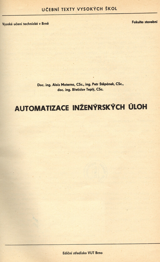 Automatizace inženýrských úloh