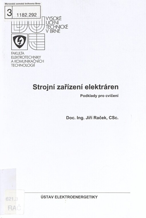 Strojní zařízení elektráren: podklady pro cvičení