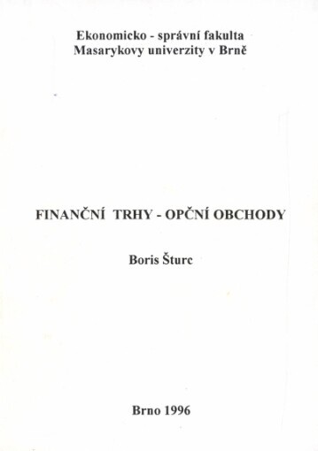 Finanční trhy - Opční obchody