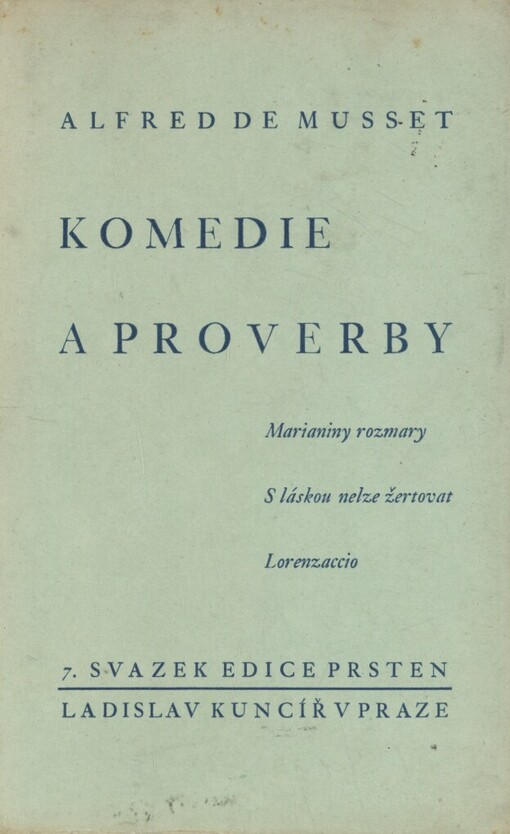 Komedie a proverby.Řada první