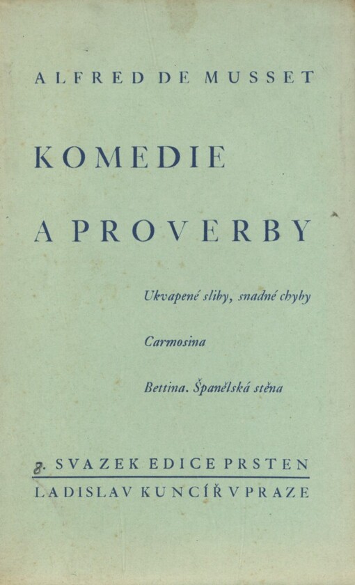 Komedie a proverby.Řada druhá