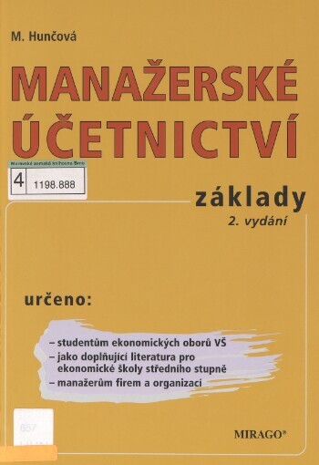 Manažerské účetnictví: základy