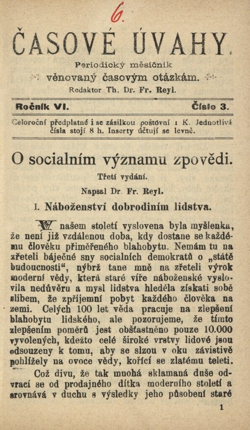O socialním významu zpovědi