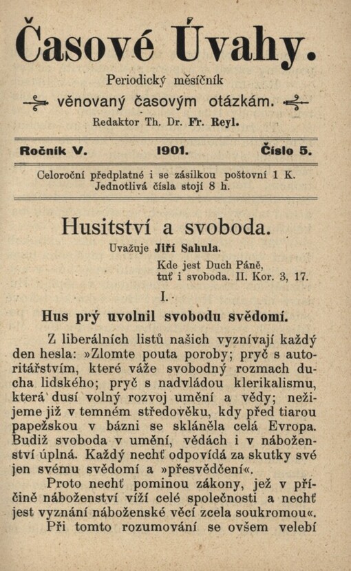 Husitství a svoboda