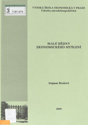 Malé dějiny ekonomického myšlení