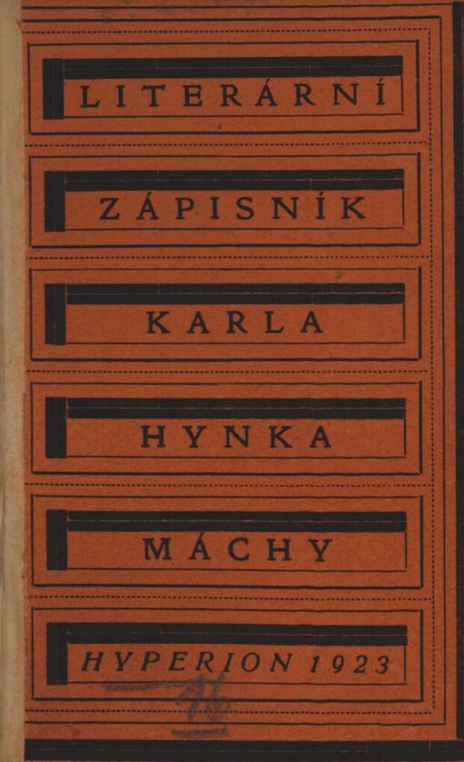 Literární zápisník Karla Hynka Máchy z let 1833-1835