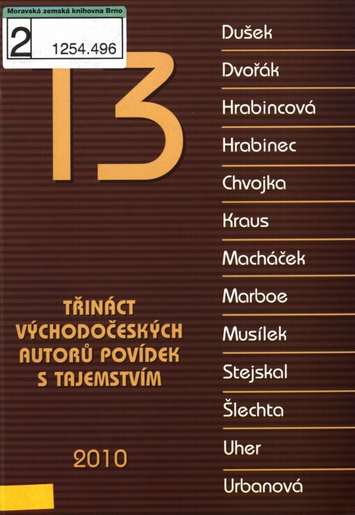 13 - Třináct východočeských autorů povídek s tajemstvím: sborník