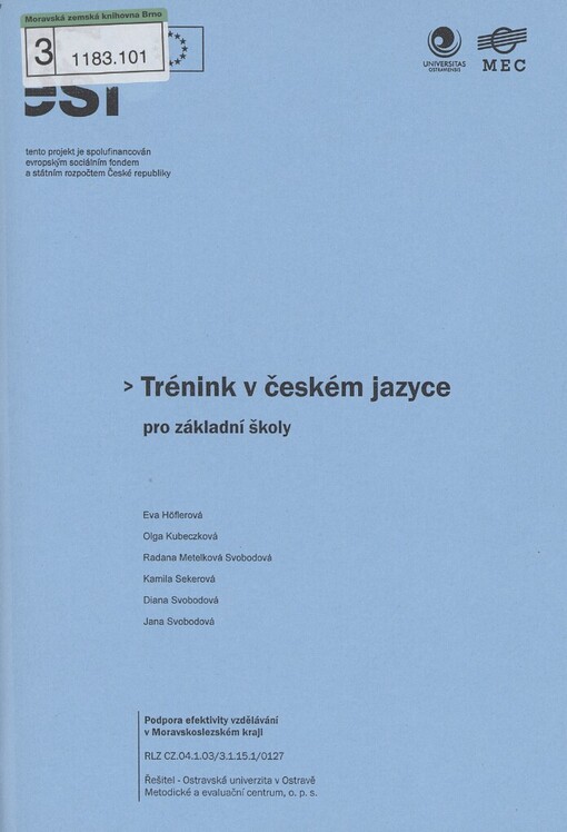 Trénink v českém jazyce pro základní školy