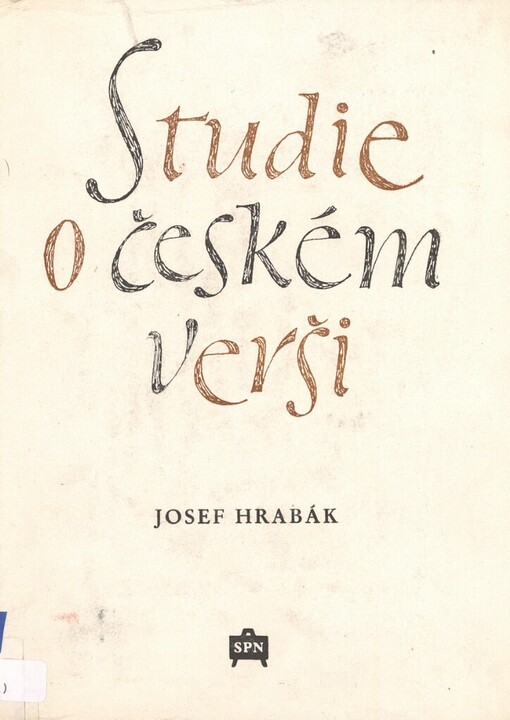 Studie o českém verši :vysokošk. příručka