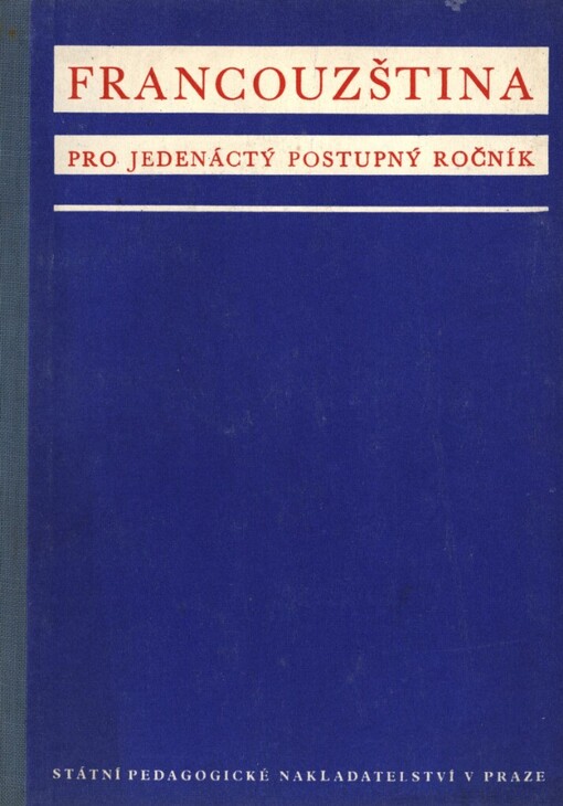 Francouzština pro jedenáctý postupný ročník škol všeobecně vzdělávacích