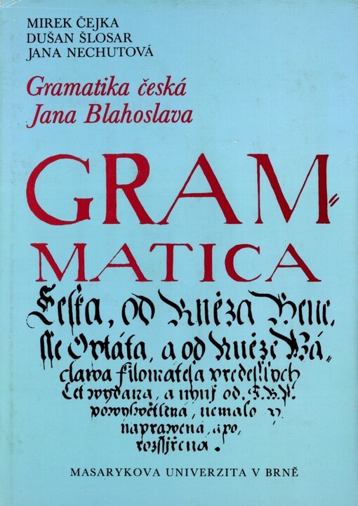 Gramatika česká Jana Blahoslava