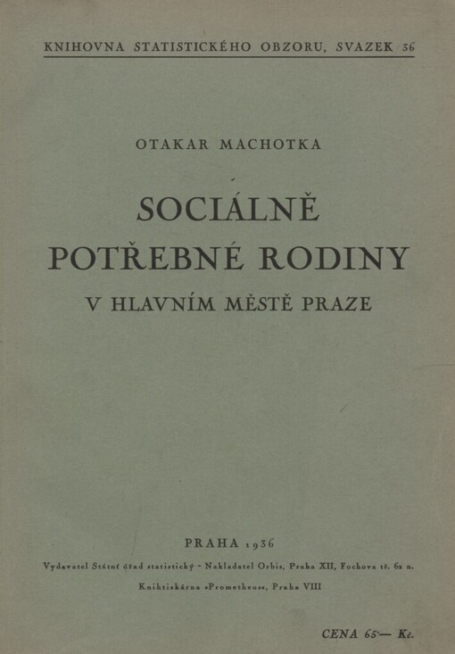 Sociálně potřebné rodiny v hlavním městě Praze