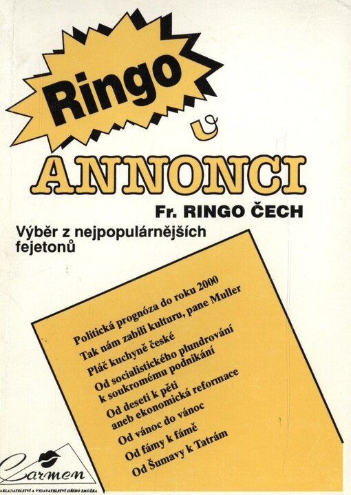 Ringo v Annonci: Výběr z nejpopulárnějších fejetonů
