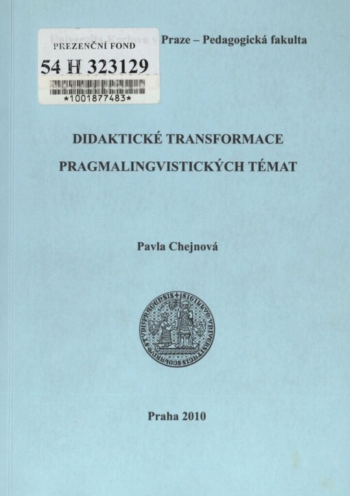 Didaktické transformace pragmalingvistických témat