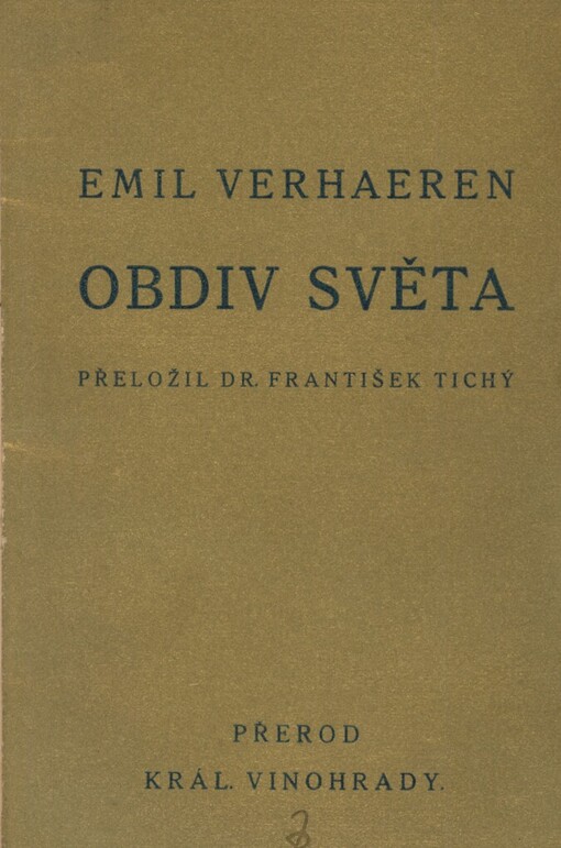 Obdiv světa a básně prósou