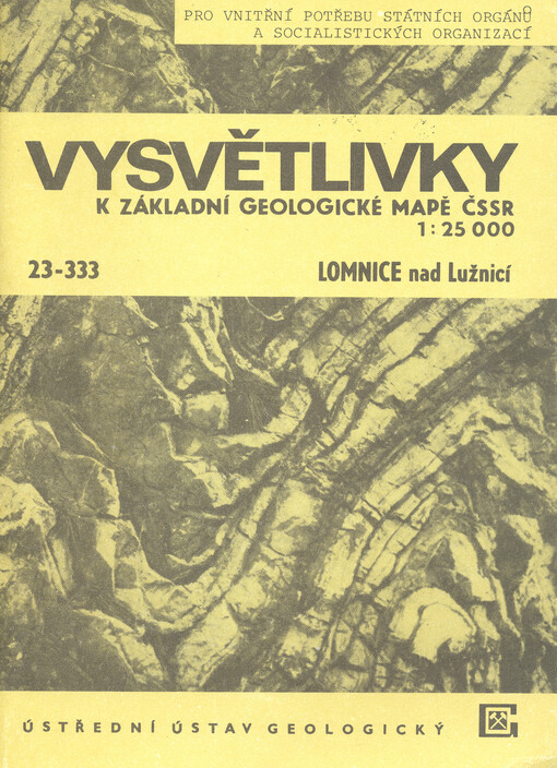 Vysvětlivky k Základní geologické mapě ČSSR 1:25 000. 23-333, Lomnice nad Lužnicí