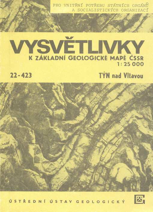 Vysvětlivky k základní geologické mapě ČSSR :[Měřítko] 1:25000.[Část] 22-423,Týn nad Vltavou
