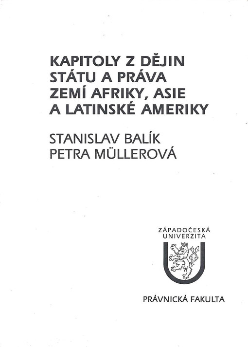 Kapitoly z dějin státu a práva zemí Afriky, Asie a Latinské Ameriky