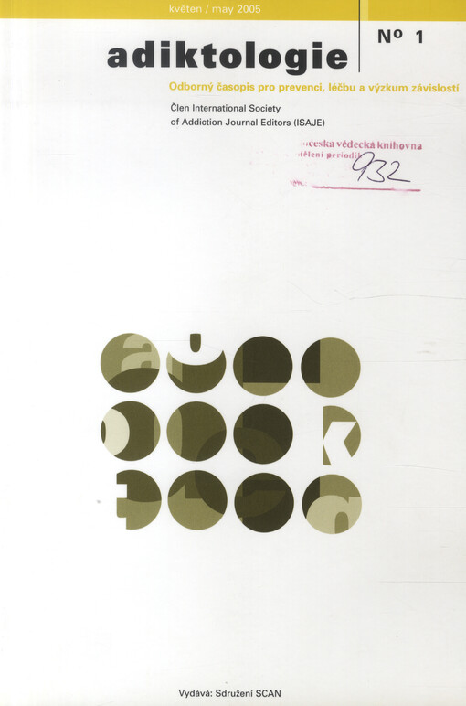 Adiktologie : odborný časopis pro prevenci, léčbu a výzkum závislostí