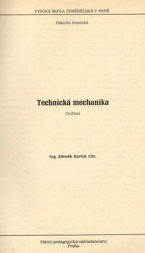 Technická mechanika : cvičení