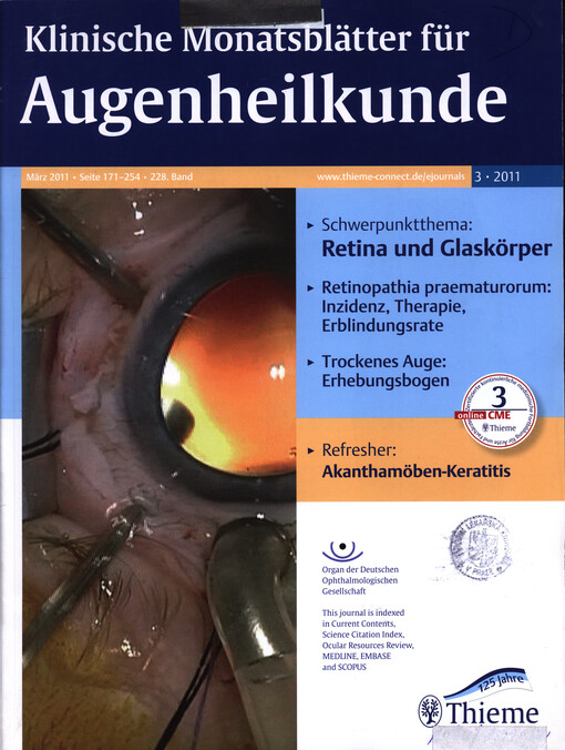 Klinische Monatsblätter für Augenheilkunde