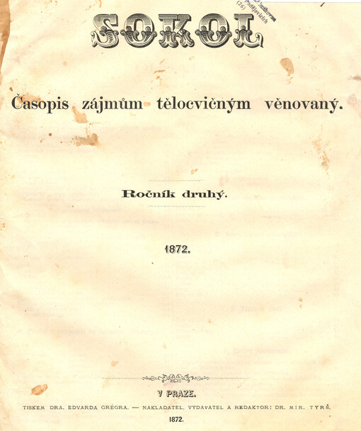 Sokol : časopis zájmům tělocvičným věnovaný