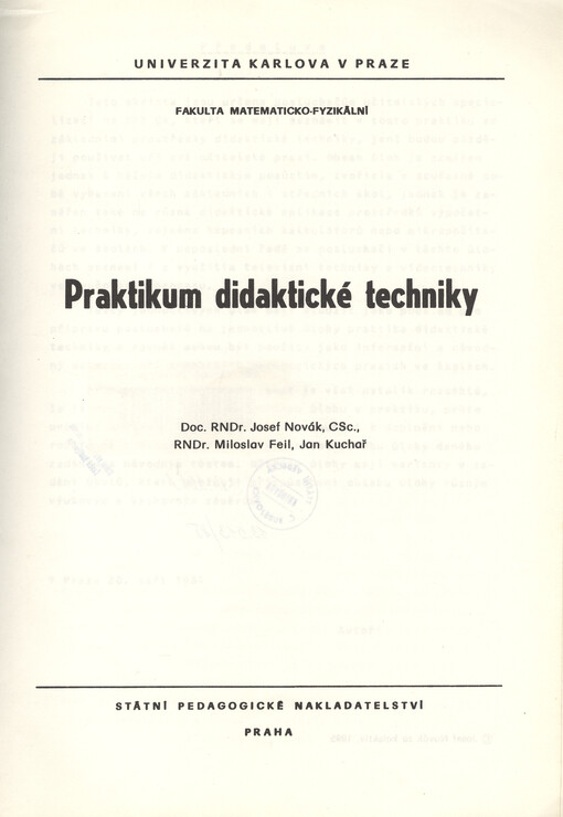 Praktikum didaktické techniky