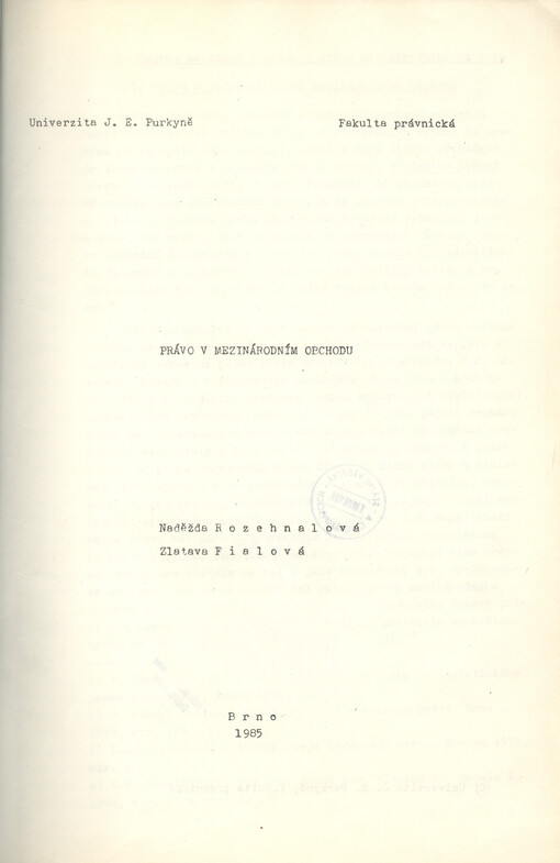 Právo v mezinárodním obchodu