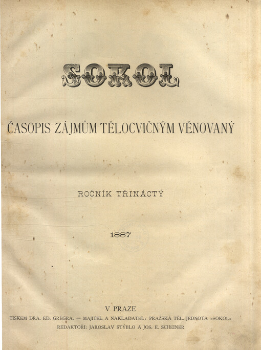 Sokol : časopis zájmům tělocvičným věnovaný