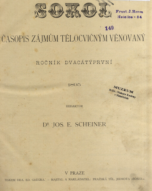Sokol : časopis zájmům tělocvičným věnovaný