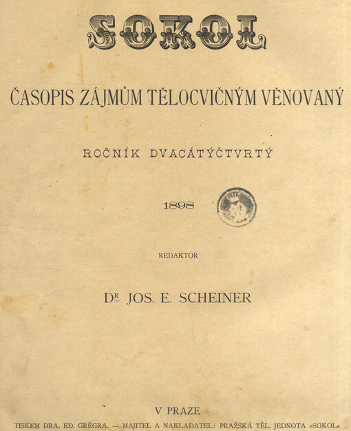 Sokol : časopis zájmům tělocvičným věnovaný